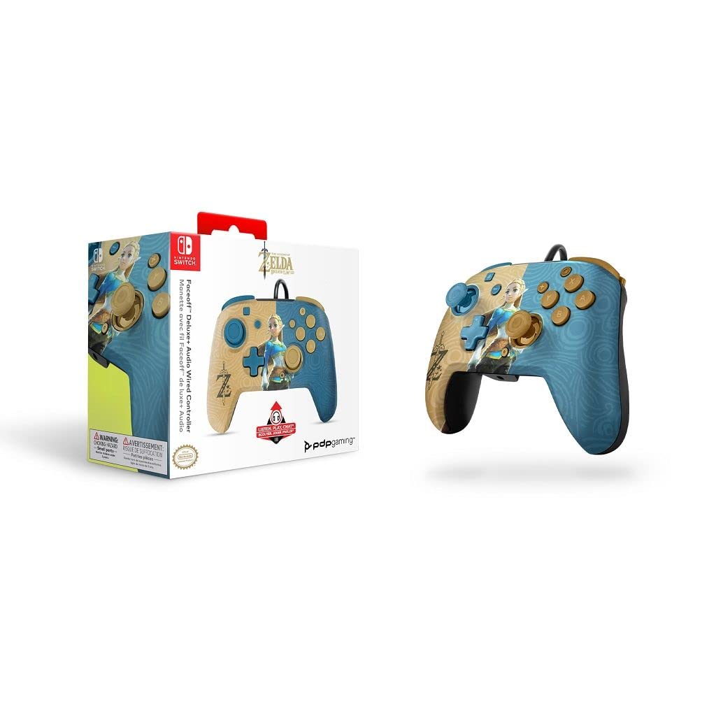 PDP Switch Rematch Manette filaire ZELDA sous licence officielle Nintendo - Boutons, sticks, déclencheurs et palettes personnalisables - Manettes ergonomiques PDP Switch Rematch Manette filaire ZELDA sous licence officielle Nintendo - Boutons, sticks, déclencheurs et palettes personnalisables - Manettes ergonomiques